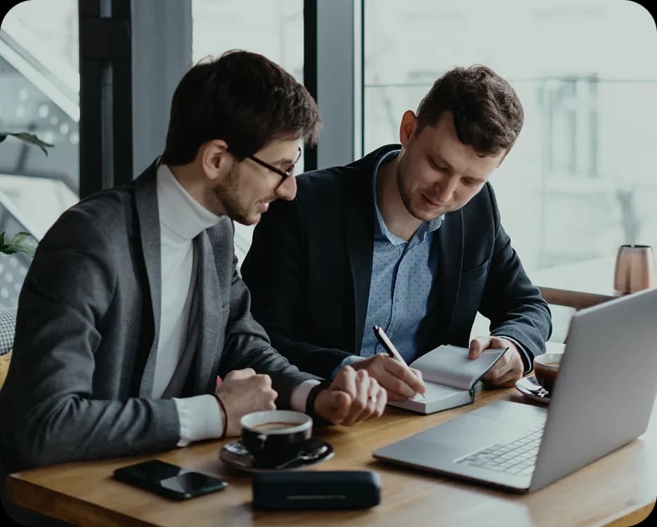 Team collaborating in the office